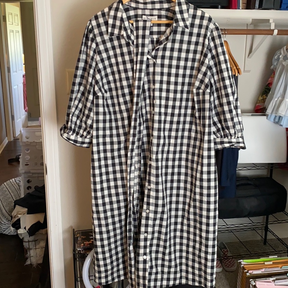 Ava & Vic Gingham Shirt Dress